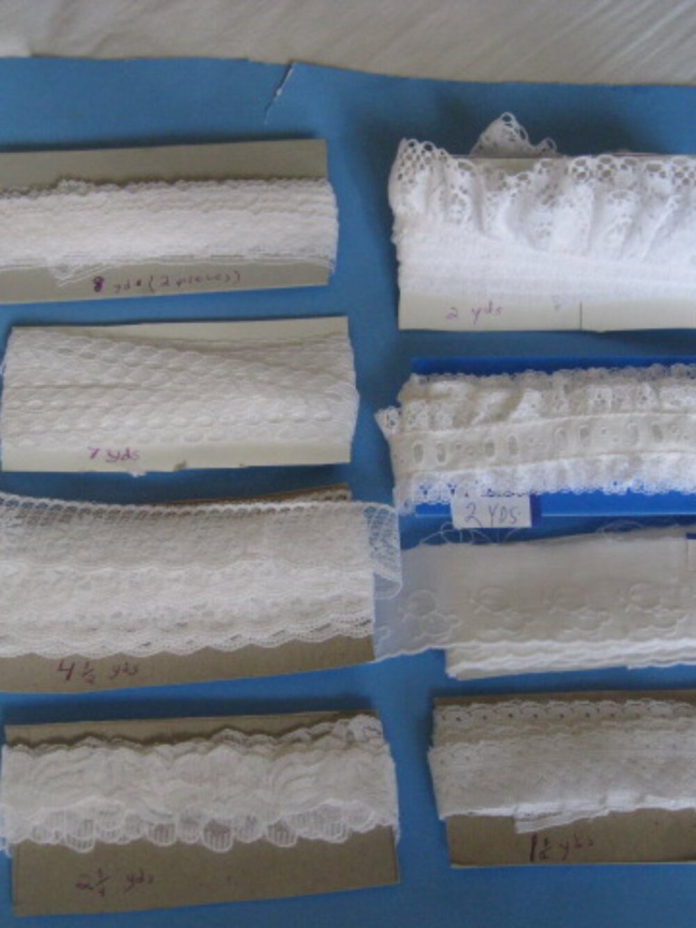 29.25 Yds White Sewing Lace Vintage Border Trim